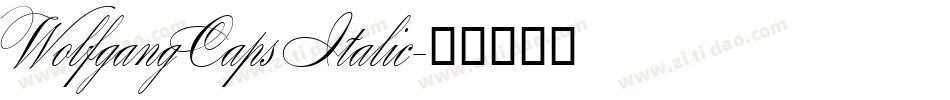 WolfgangCaps Italic字体转换
